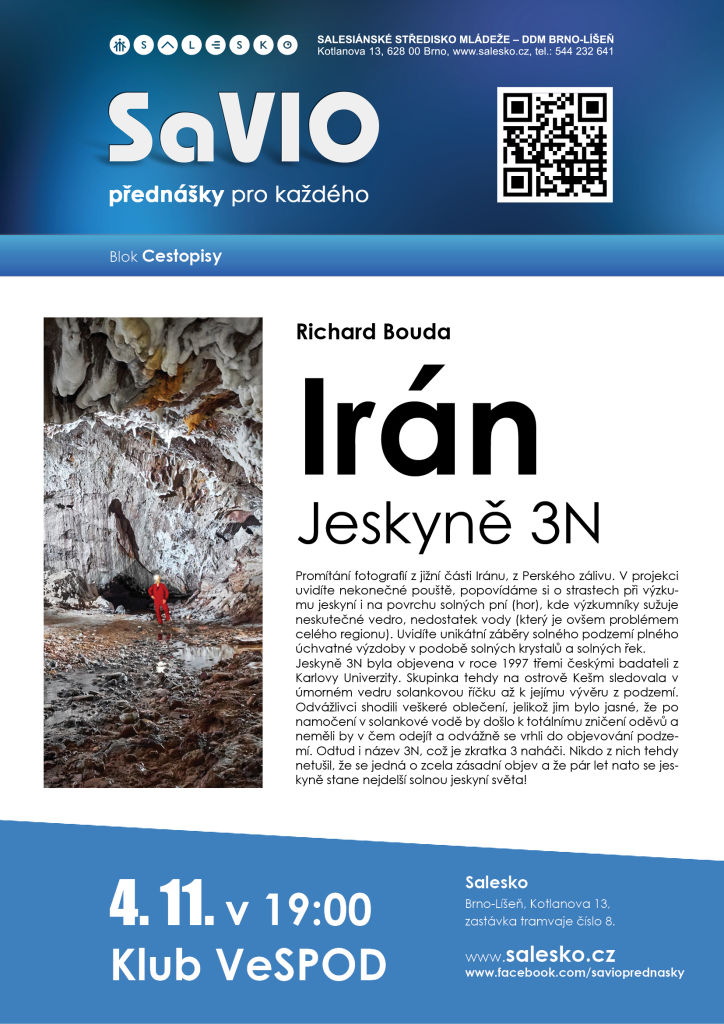 <a href=https://www.salesko.cz/savio-iran-jeskyne-3n-richard-bouda/ title='SaVIO – Irán: Jeskyně 3N (Richard Bouda)'>SaVIO – Irán: Jeskyně 3N (Richard Bouda)</a>